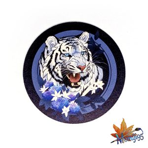 Winter tiger coaster
