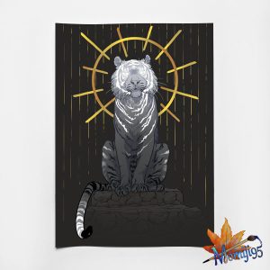 Whiter tiger god A4 illustration
