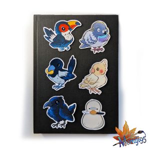 Lot of 6 birds stickers