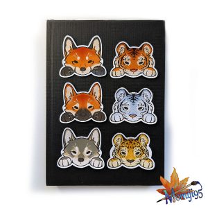 Lot of 6 cute paws stickers